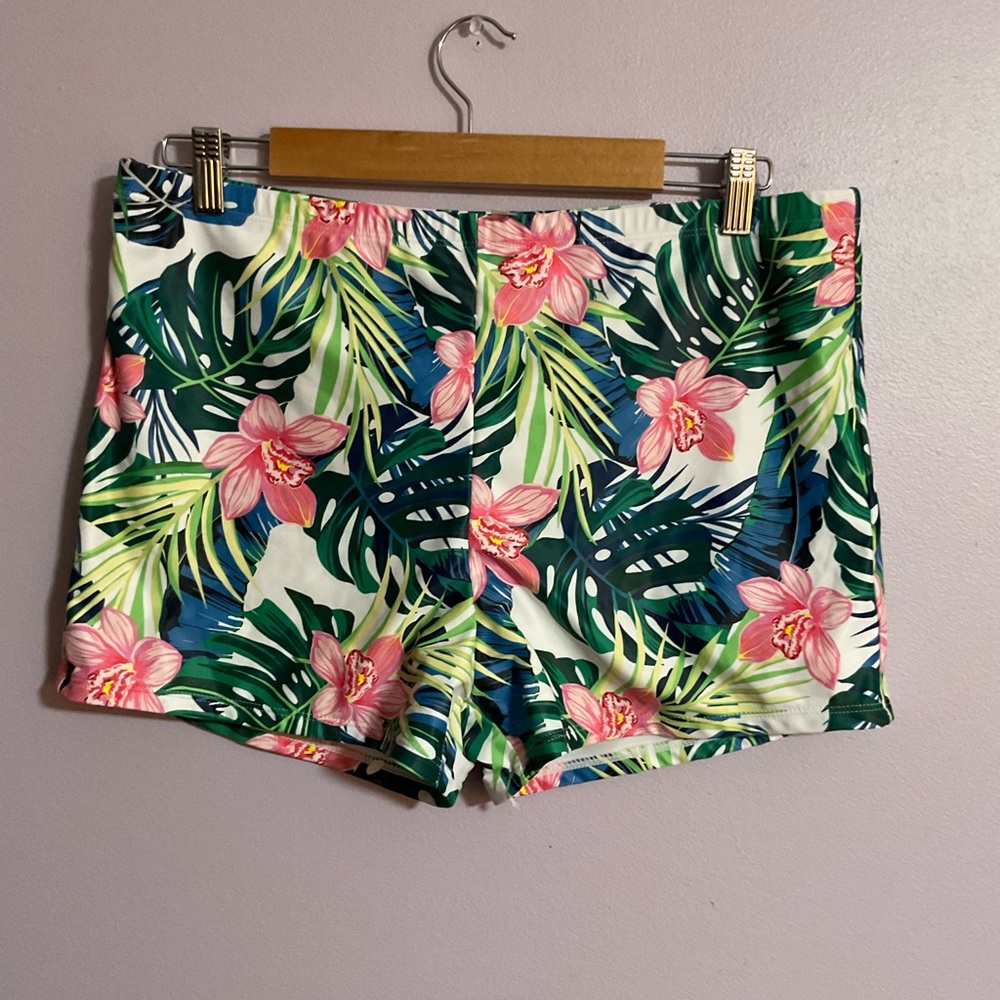 YONIQUE Tropical Floral Women's swim Shorts